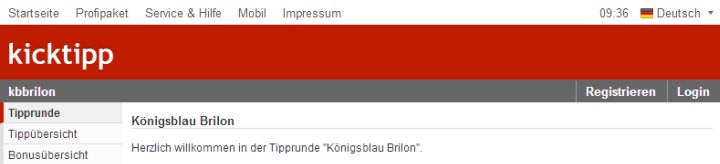 Königsblau Brilon startet in die Tipprunde der Saison 2014/2015.