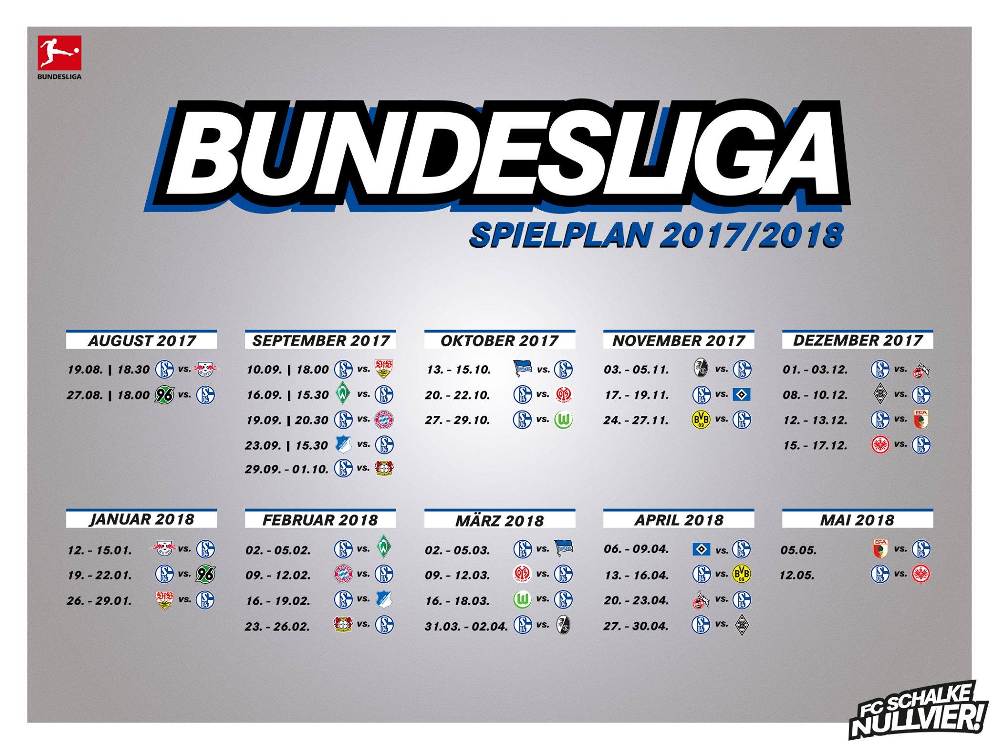 Spieltage 2017 2018 Schalke 04